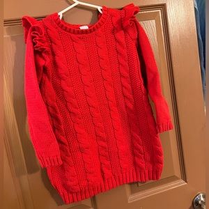 Carters | Toddler girl red sweater dress size 4T